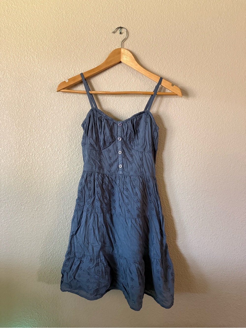 Hollister Blue Eyelet Mini Dress